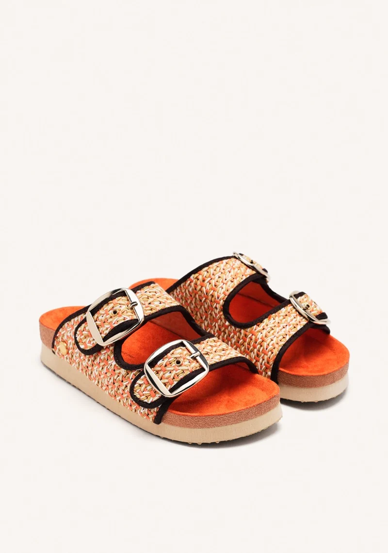 RAFFIA SANDALS WITH BUCKLES PERSHING