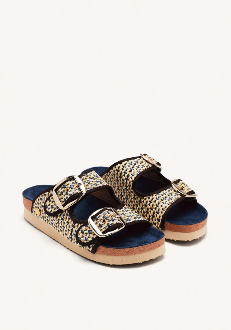 RAFFIA SANDALS WITH BUCKLES PERSHING