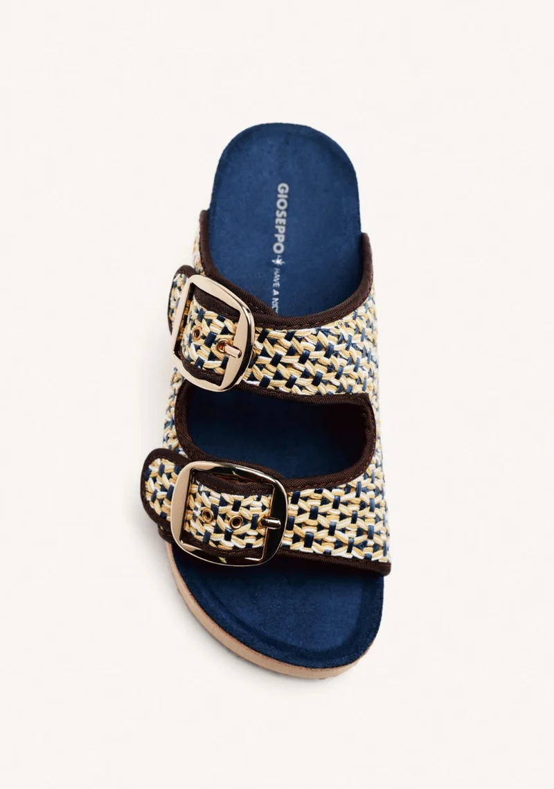RAFFIA SANDALS WITH BUCKLES PERSHING