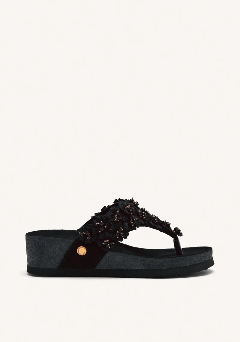 WEDGE BEADED SANDALS SHAWANO