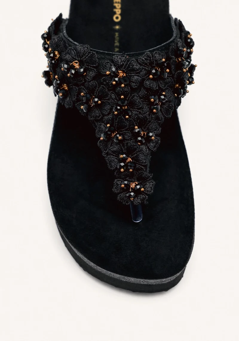 WEDGE BEADED SANDALS SHAWANO