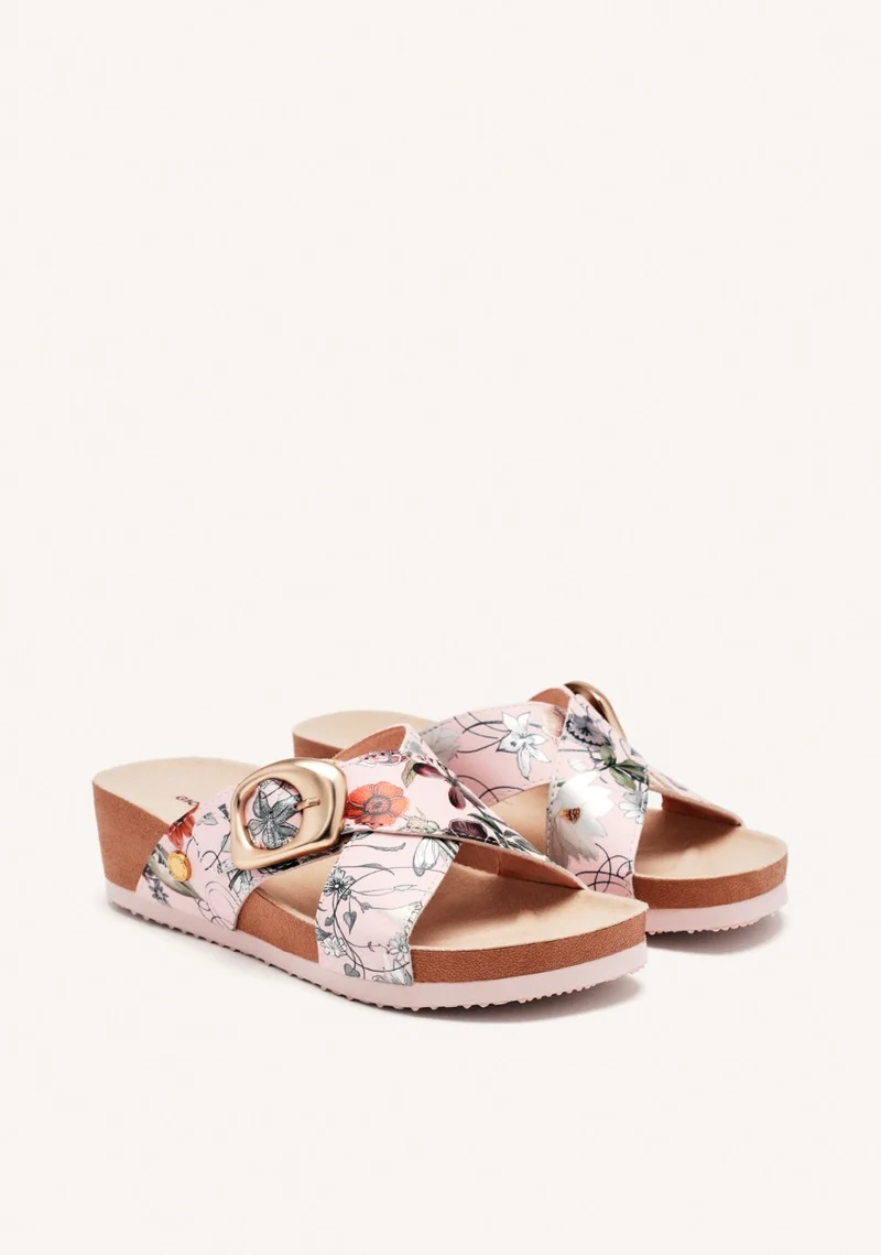 WEDGE FLOWER SANDALS UXBRIDGE