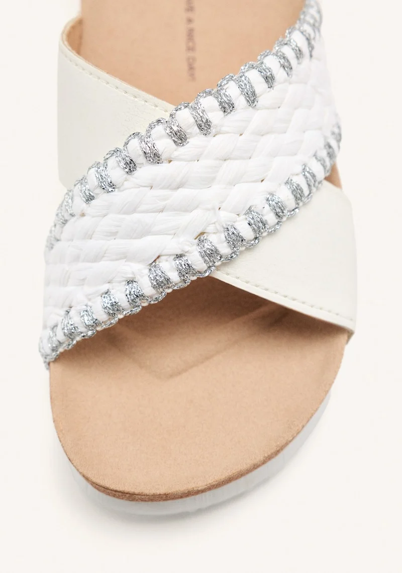 BRAIDED WEDGE SANDALS OMA