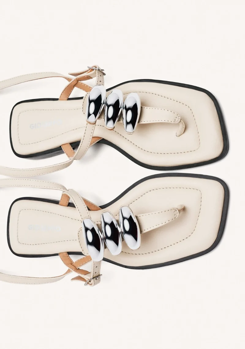 GREEK SANDALS LEATHER JEWELS RESEBURG