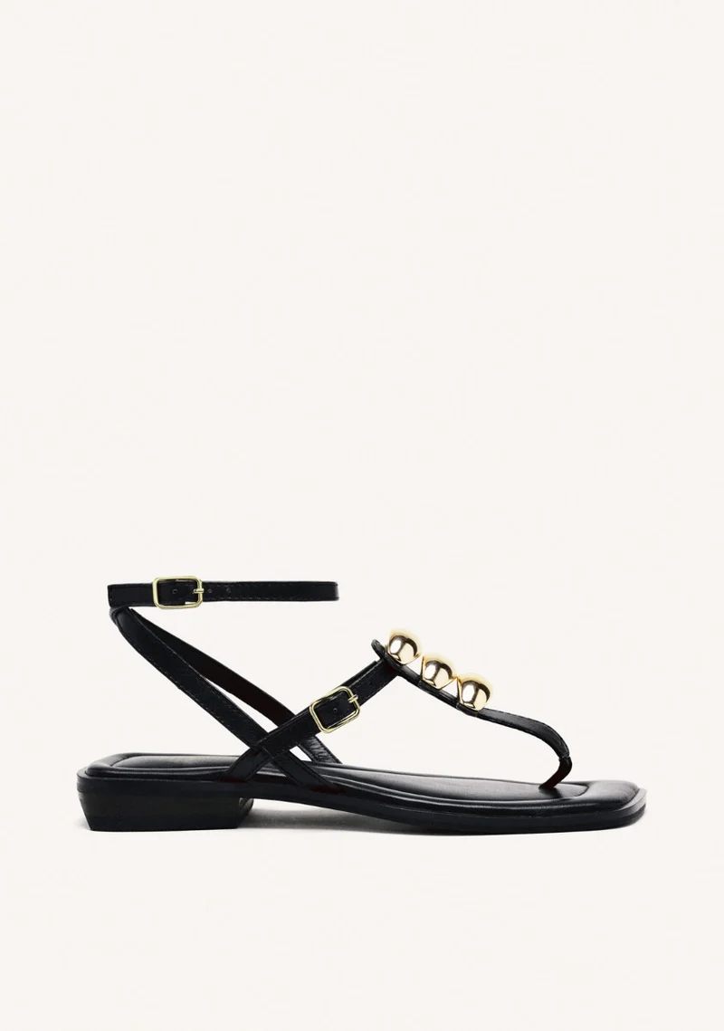 GREEK SANDALS LEATHER JEWELS RESEBURG