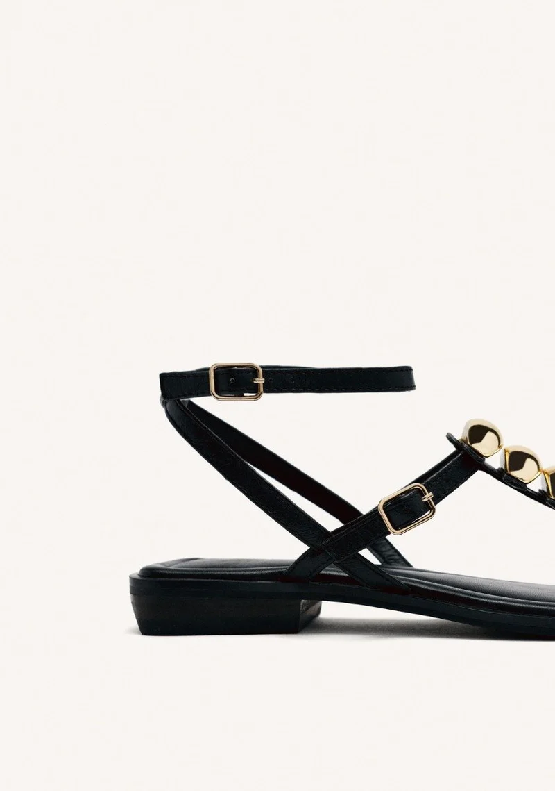 GREEK SANDALS LEATHER JEWELS RESEBURG