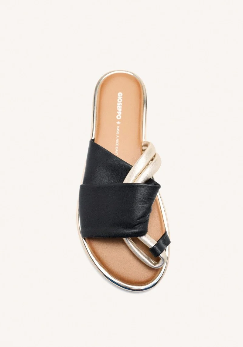 LEATHER FLAT SANDALS WHATELY