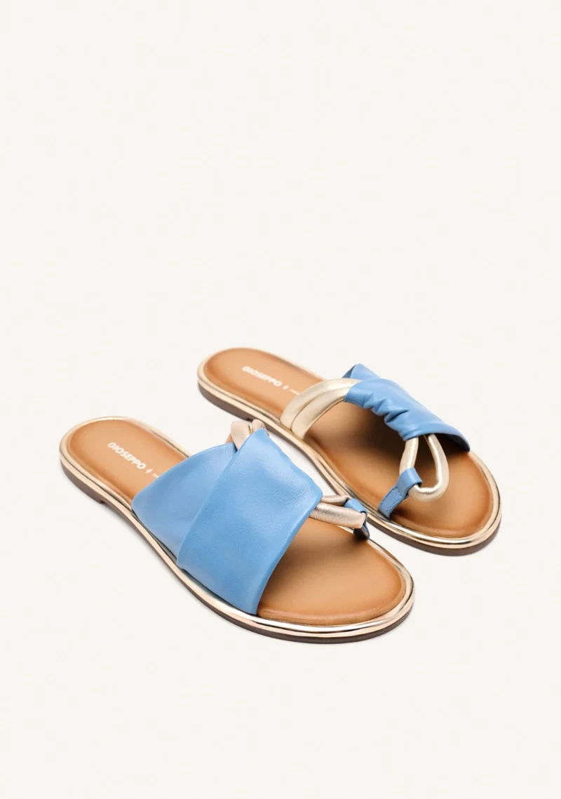 LEATHER FLAT SANDALS WHATELY