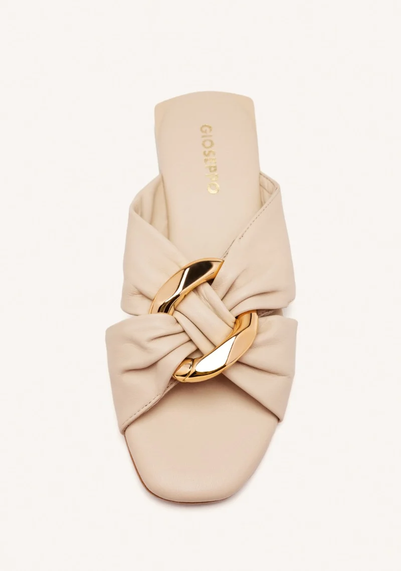 JEWEL LEATHER FLAT SANDALS KILLINGLY
