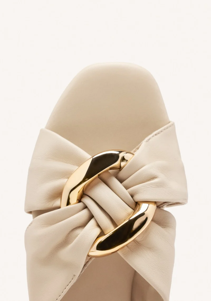 JEWEL LEATHER FLAT SANDALS KILLINGLY