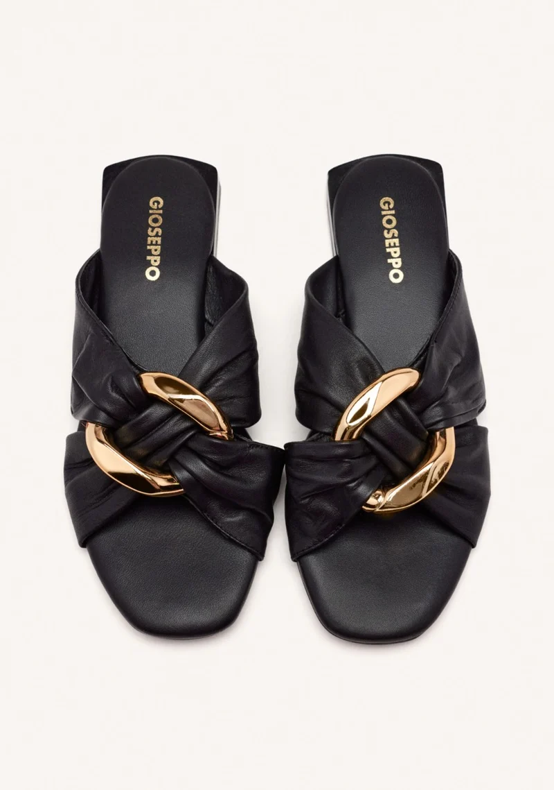 JEWEL LEATHER FLAT SANDALS KILLINGLY