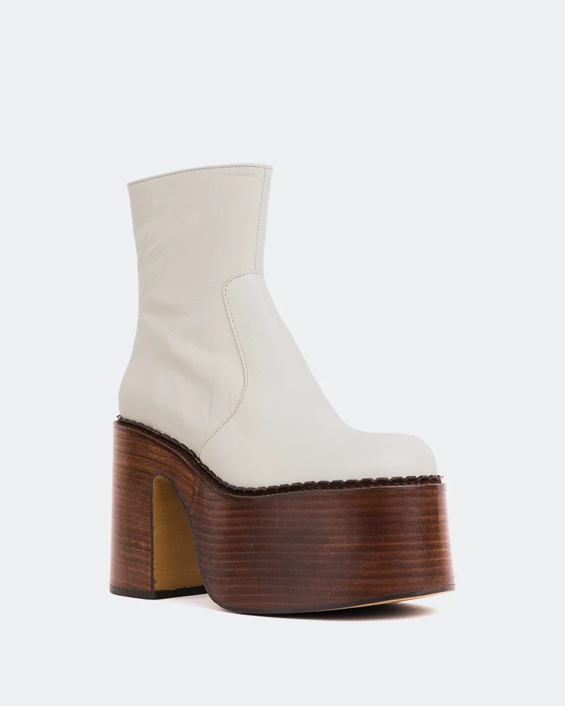 Gunner Off White Leather