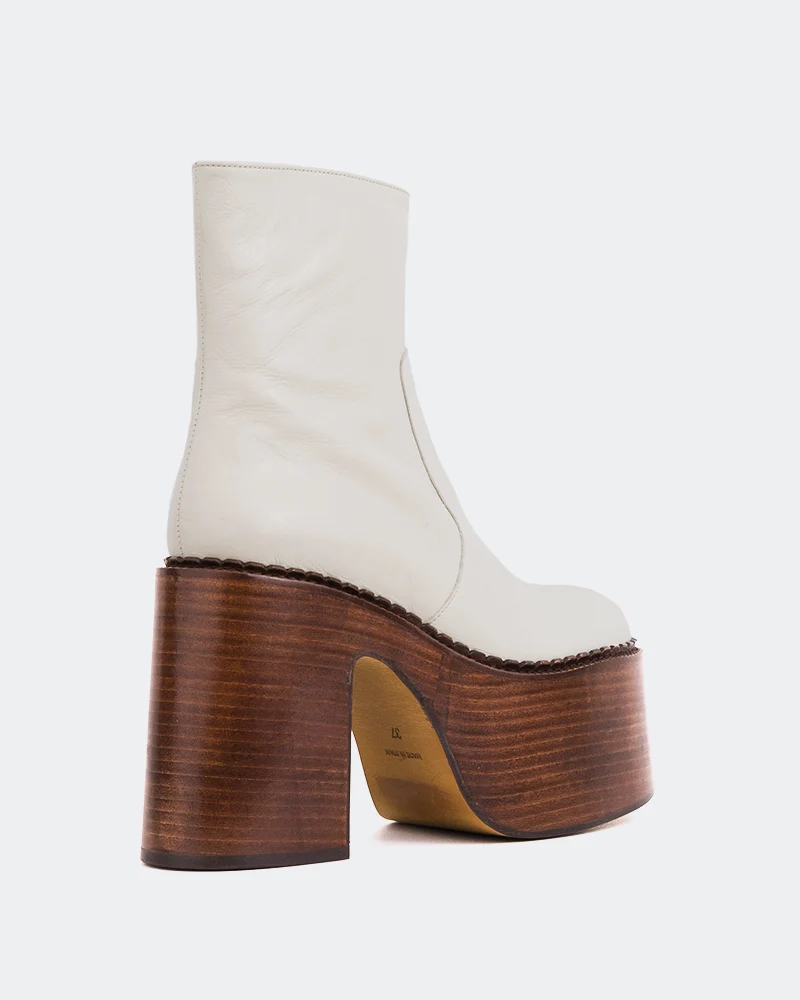 Gunner Off White Leather
