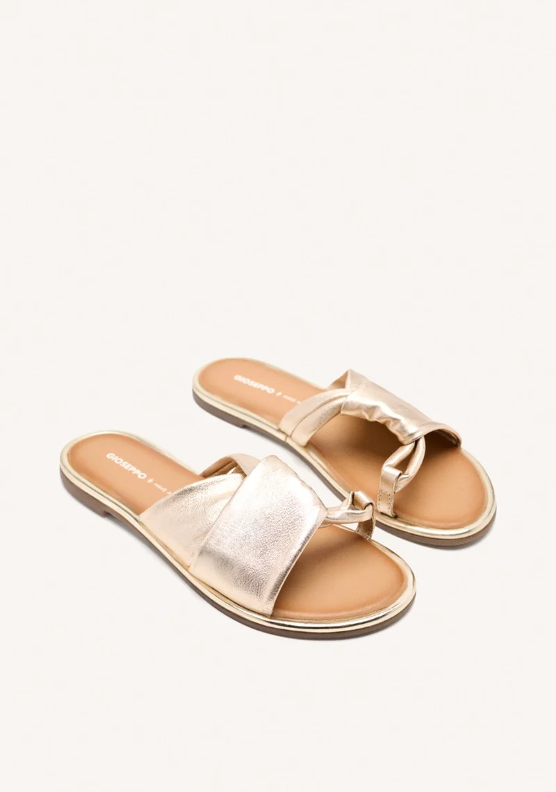 LEATHER FLAT SANDALS WHATELY