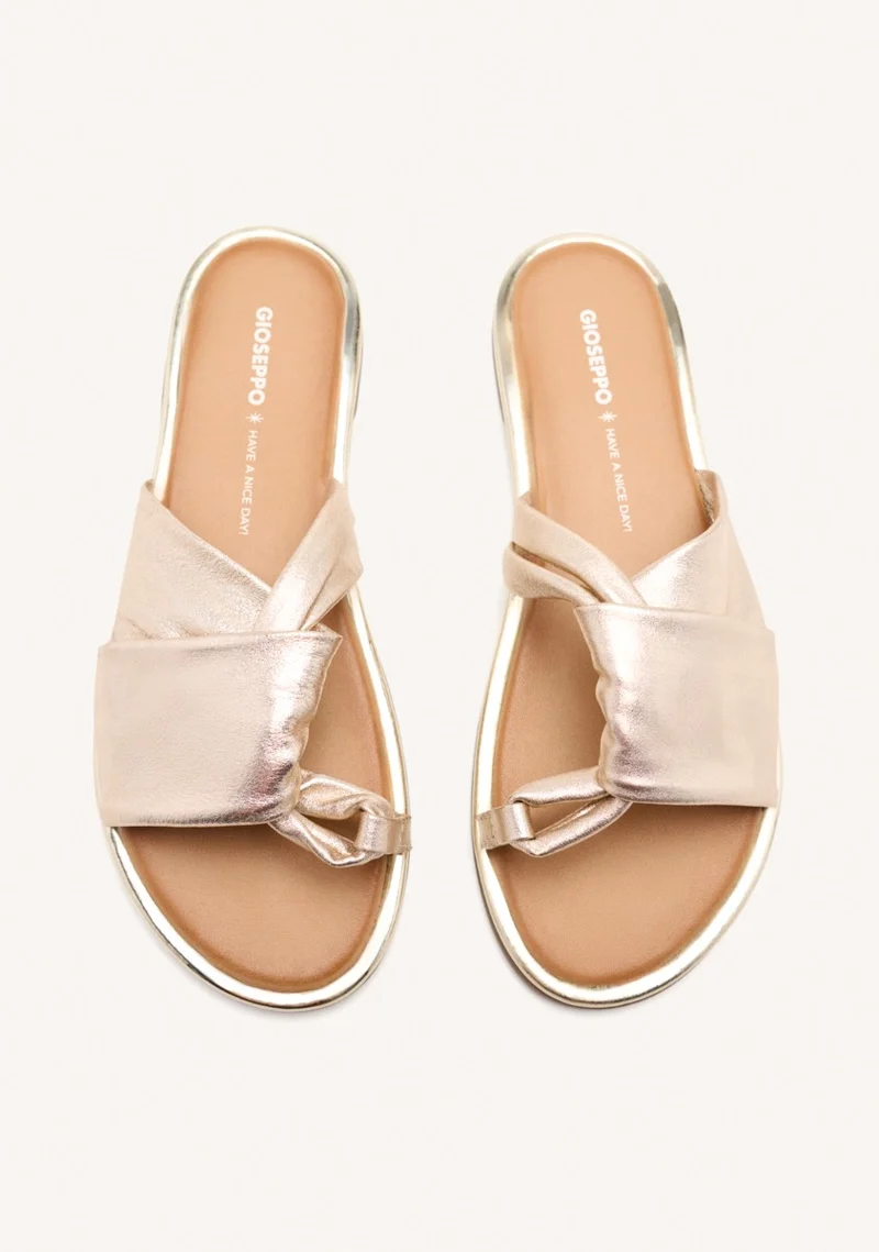 LEATHER FLAT SANDALS WHATELY