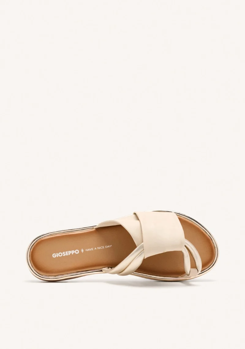 LEATHER FLAT SANDALS WHATELY