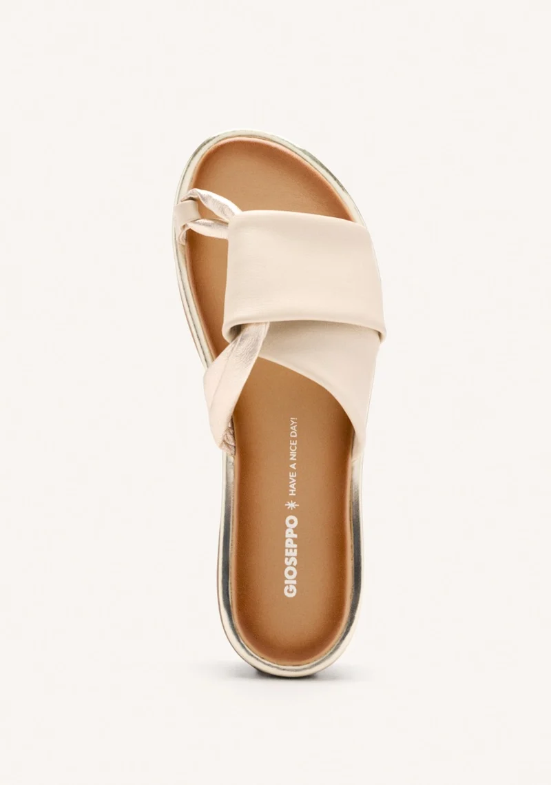 LEATHER FLAT SANDALS WHATELY