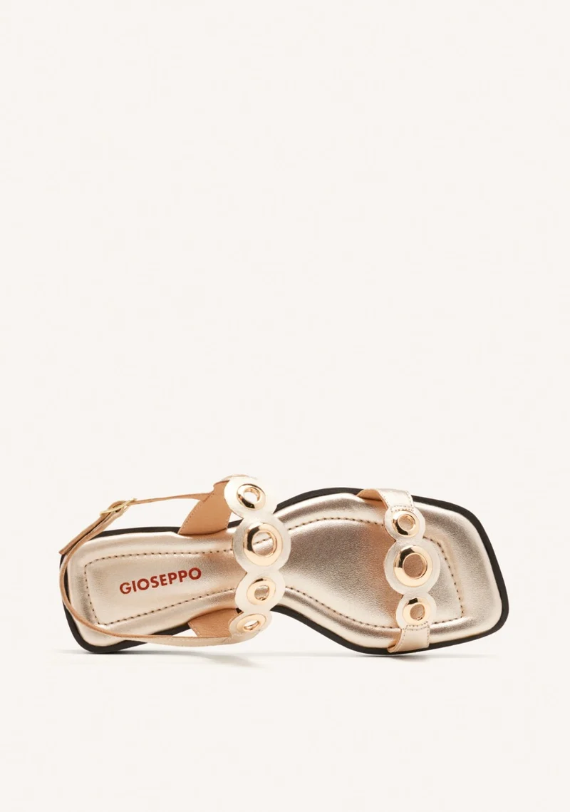 FLAT LEATHER SANDALS WITH EYELETS SIREN