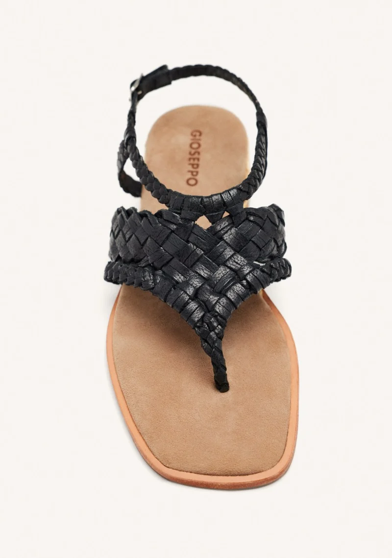 BRAIDED LEATHER SANDALS SEBEC