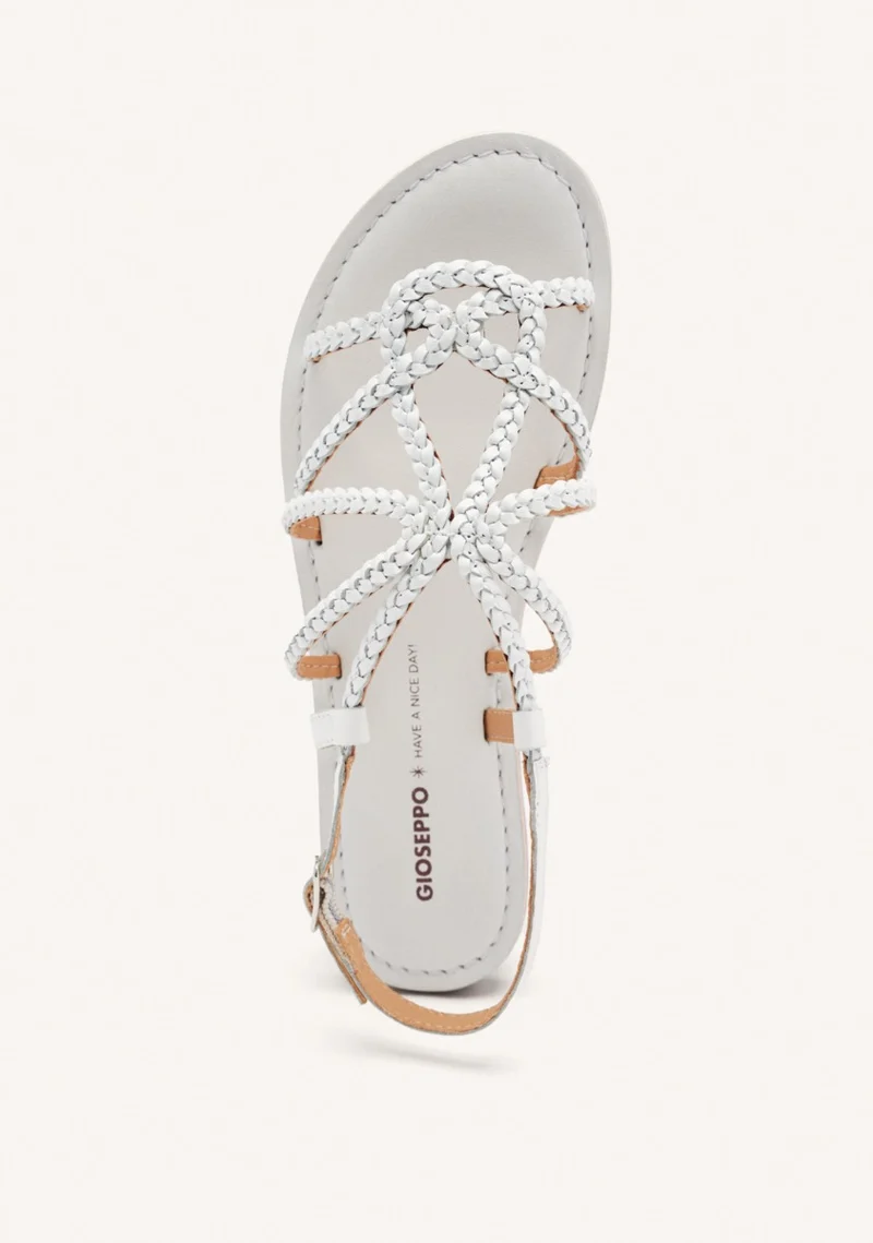 BRAIDED LEATHER FLAT SANDALS ORLAND