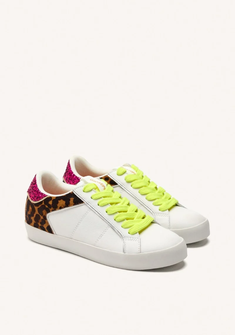 LEOPARD LEATHER SNEAKERS GILFORD