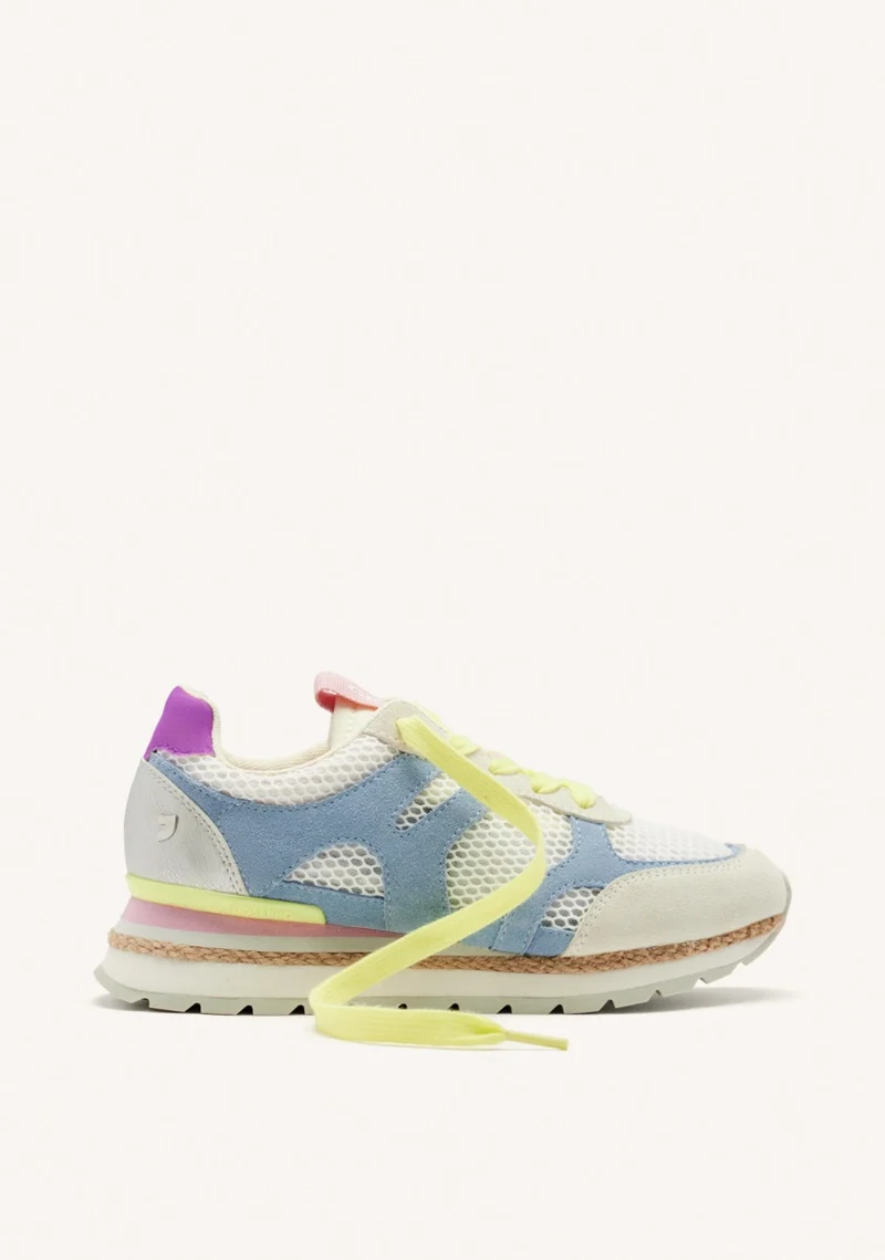 LEATHER AND MESH WEDGE SNEAKERS EDDINGTON