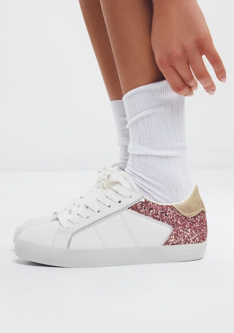 SHINY LEATHER WEDGE SNEAKERS FAIRHAVEN