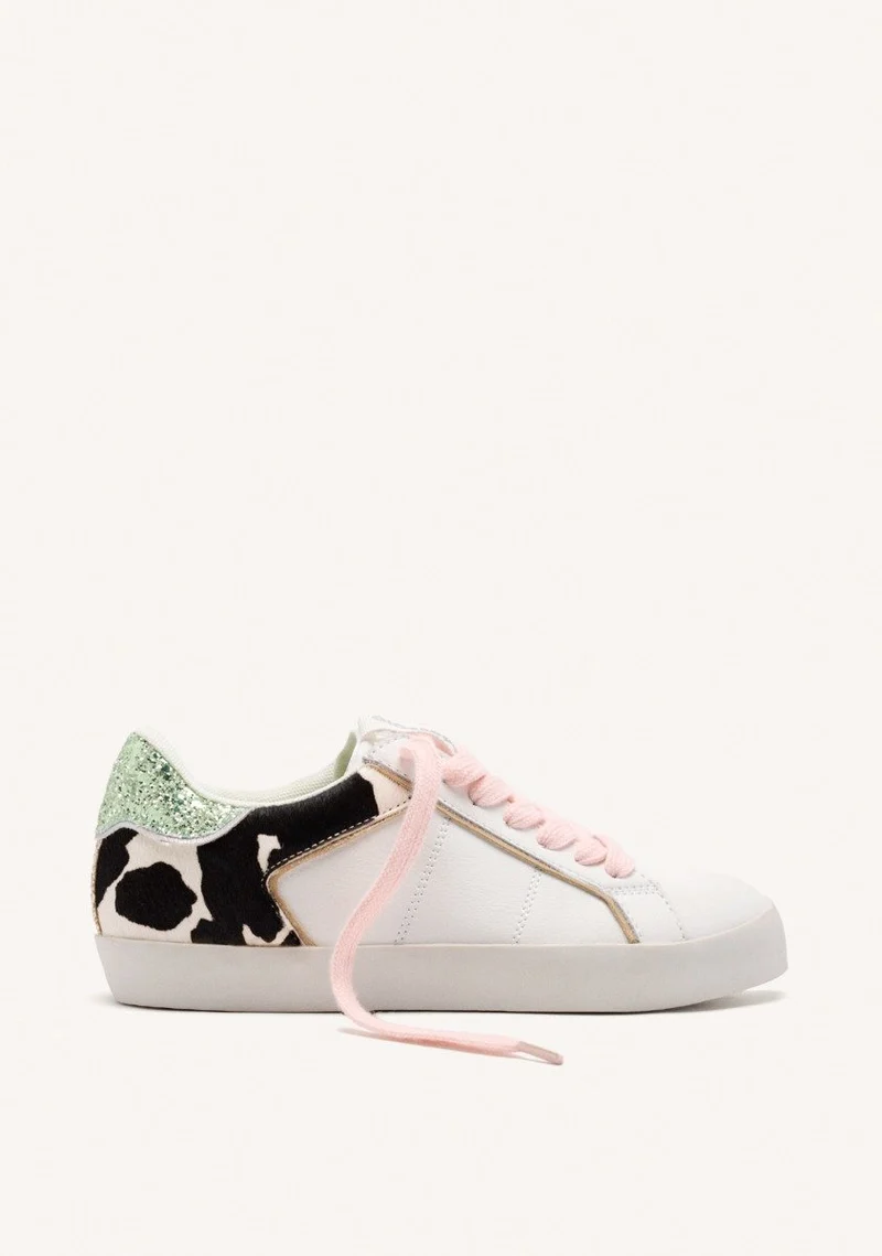 COW LEATHER WEDGE SNEAKERS GILFORD