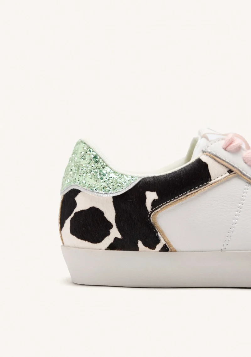 COW LEATHER WEDGE SNEAKERS GILFORD