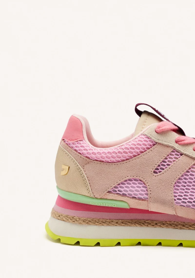 LEATHER AND MESH WEDGE SNEAKERS EDDINGTON