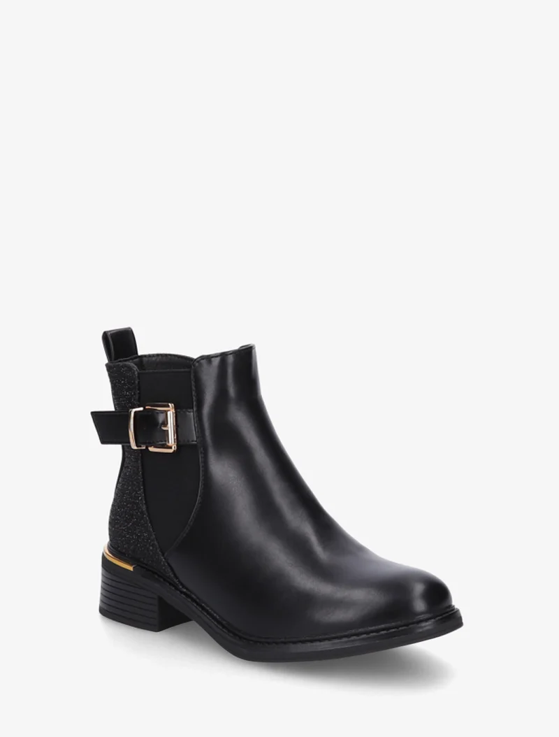Bottines élastiquées à contrefort irisé - Noir