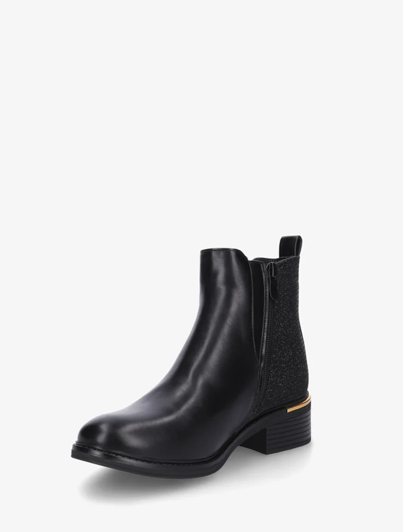 Bottines élastiquées à contrefort irisé - Noir
