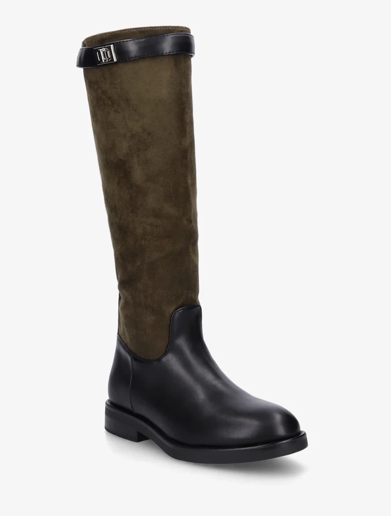 Bottes en suédine et simili - Kaki
