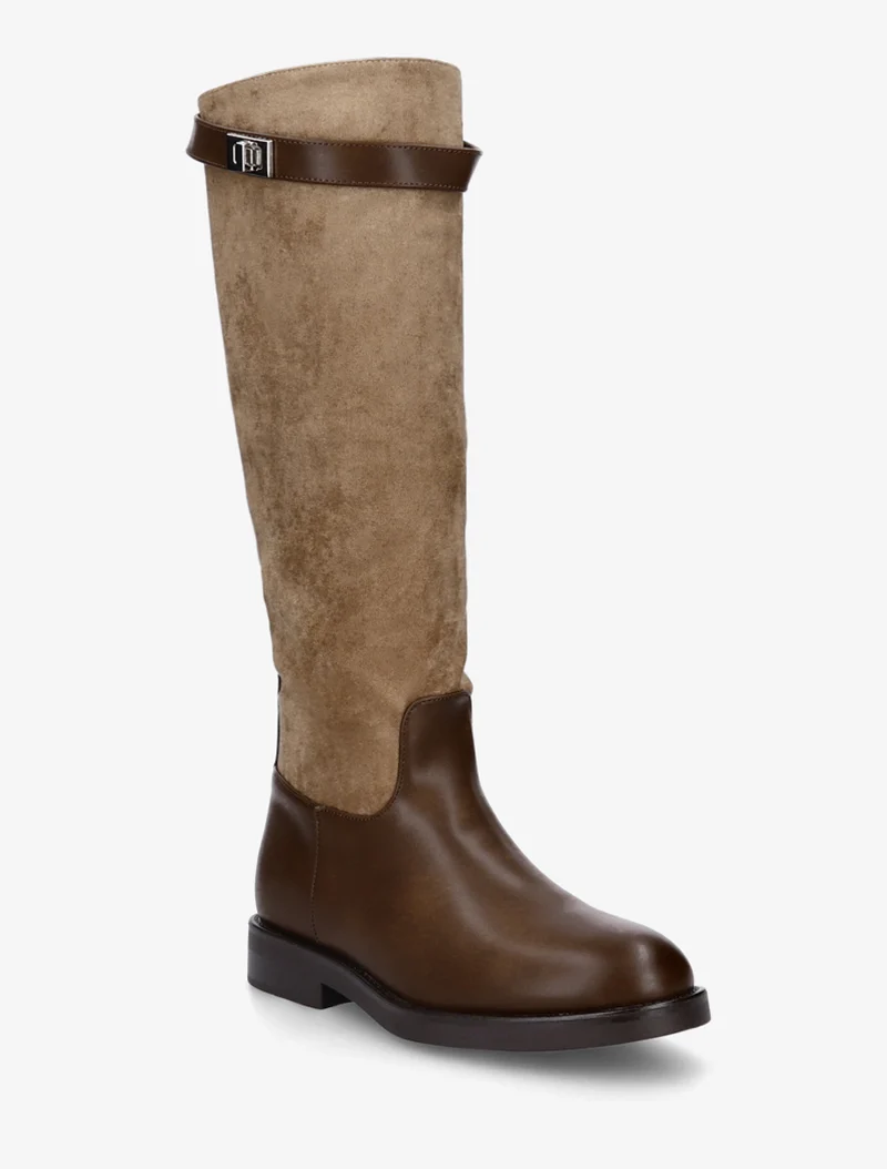 Bottes en suédine et simili - Taupe