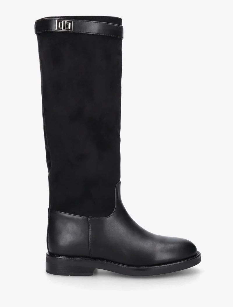 Bottes en suédine et simili - Noir
