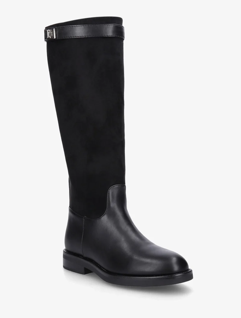 Bottes en suédine et simili - Noir