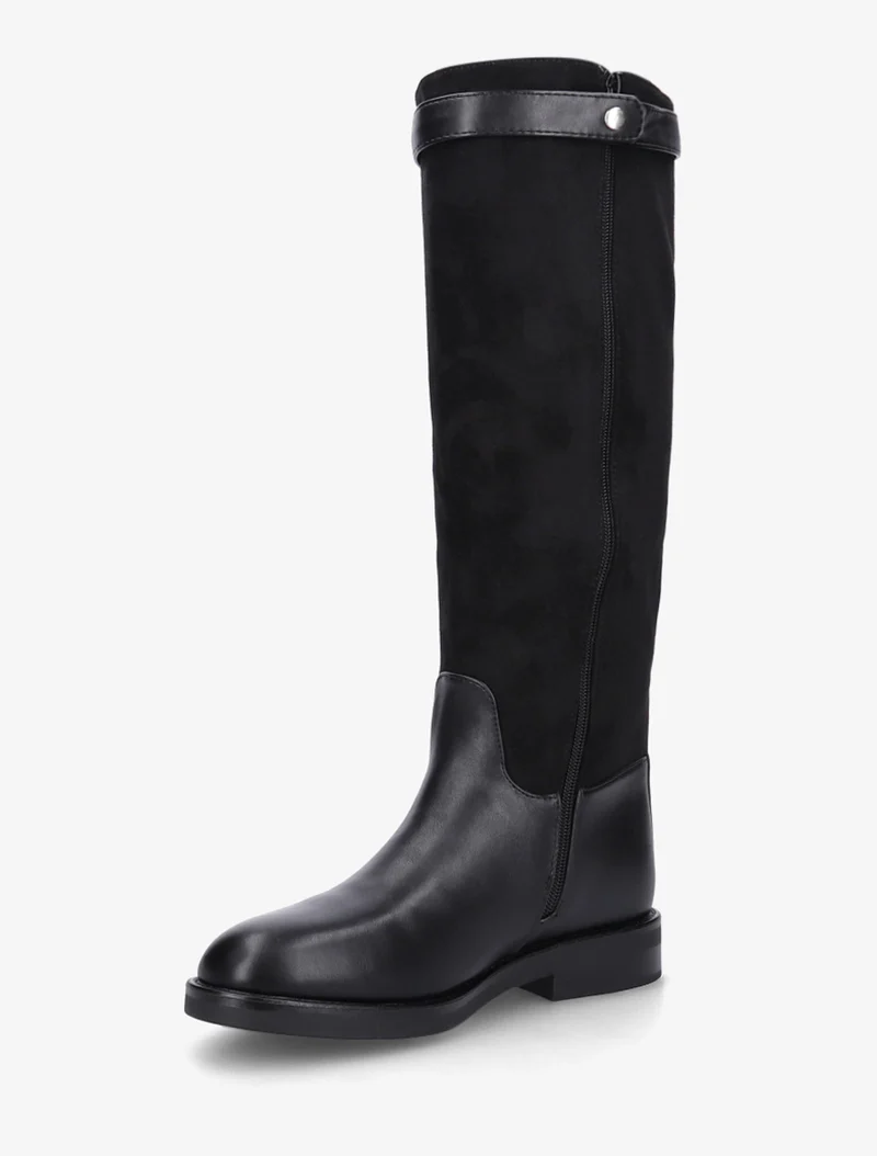 Bottes en suédine et simili - Noir