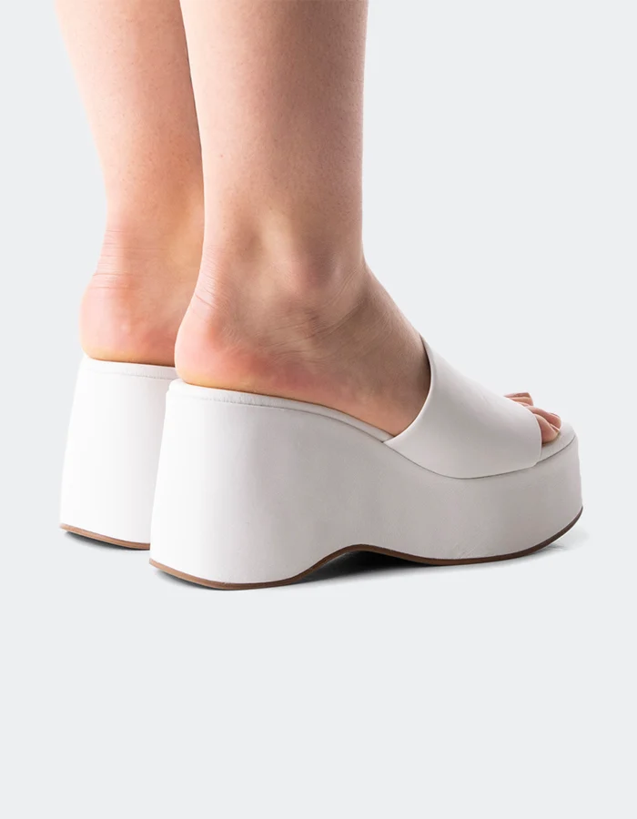 Mariel White Leather