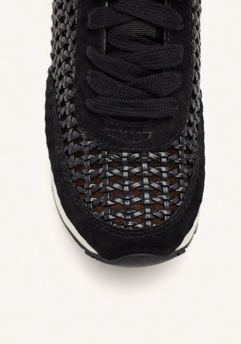 LEATHER AND MESH WEDGE SNEAKERS HIGHGATE