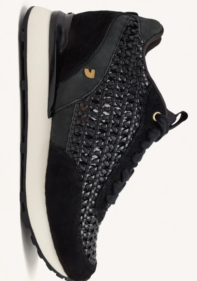 LEATHER AND MESH WEDGE SNEAKERS HIGHGATE
