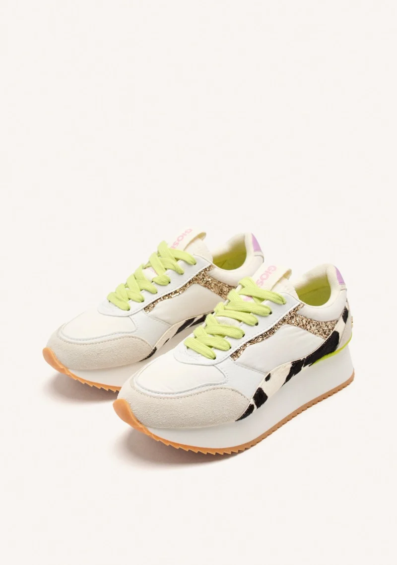 COW LEATHER PLATFORM SNEAKERS BOWDOIN