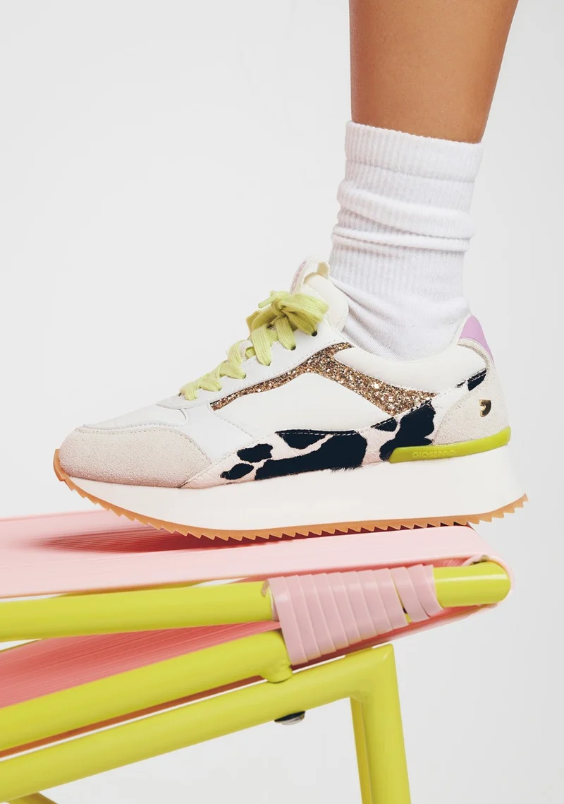 COW LEATHER PLATFORM SNEAKERS BOWDOIN