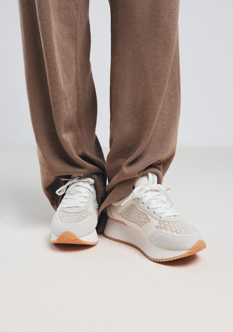 PLATFORM LEATHER SNEAKERS GLOVER