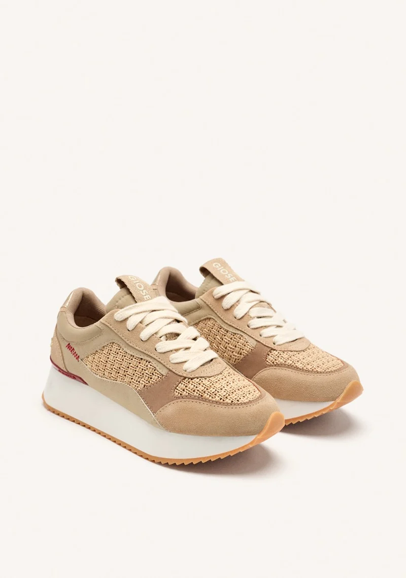 PLATFORM LEATHER SNEAKERS GLOVER