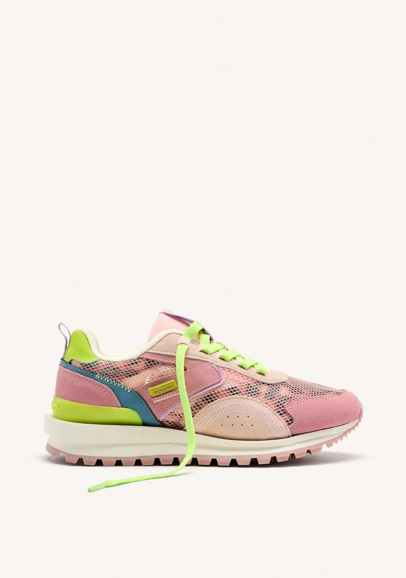 LEATHER AND MESH SNEAKERS CAVENDISH
