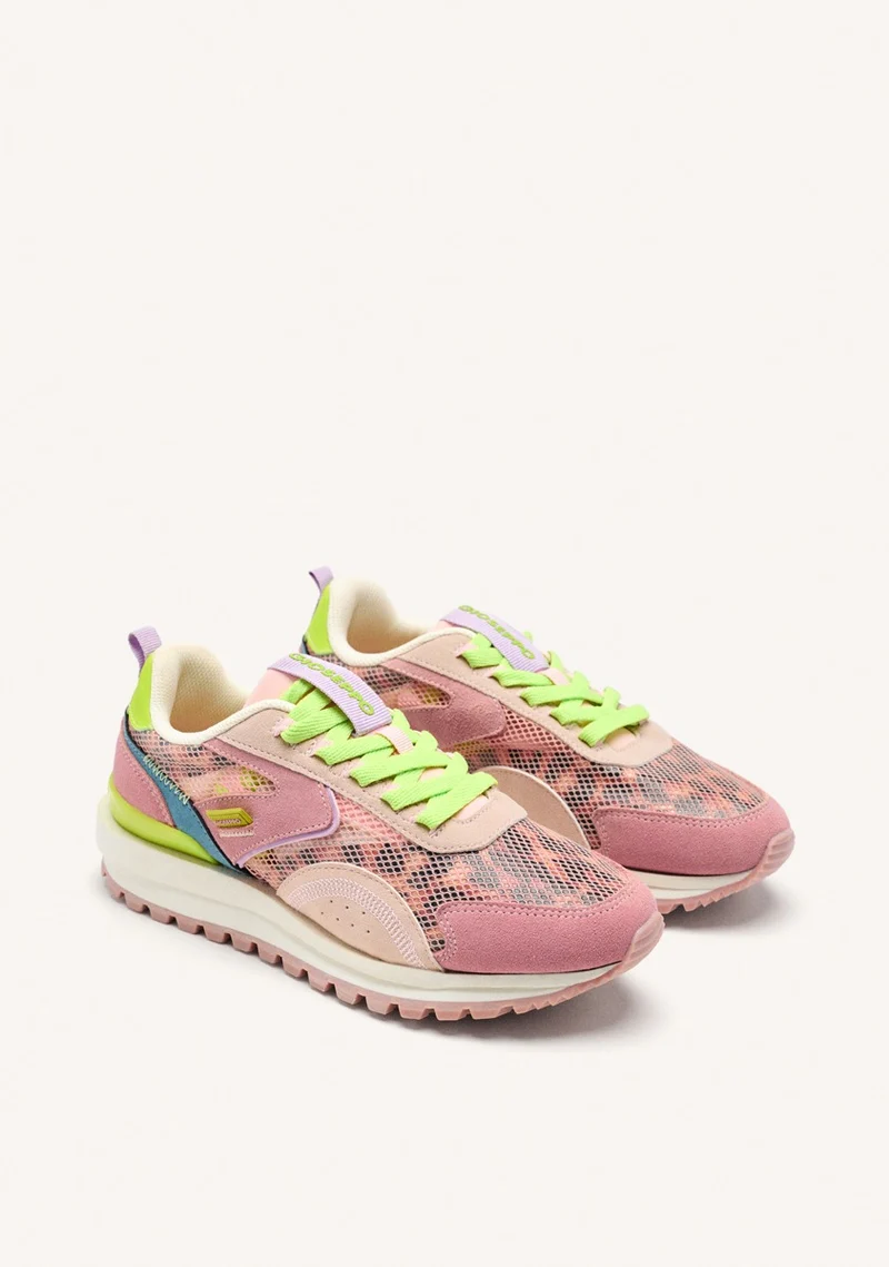 LEATHER AND MESH SNEAKERS CAVENDISH