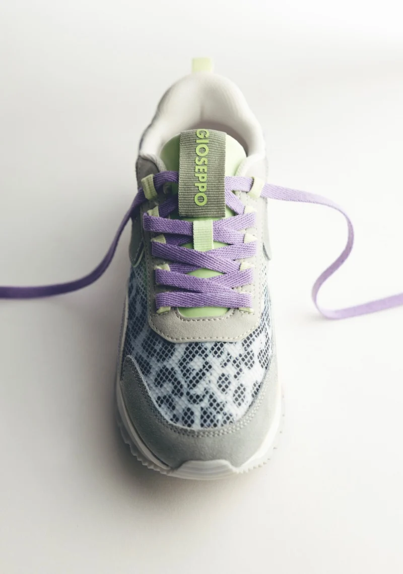 LEATHER AND MESH SNEAKERS CAVENDISH