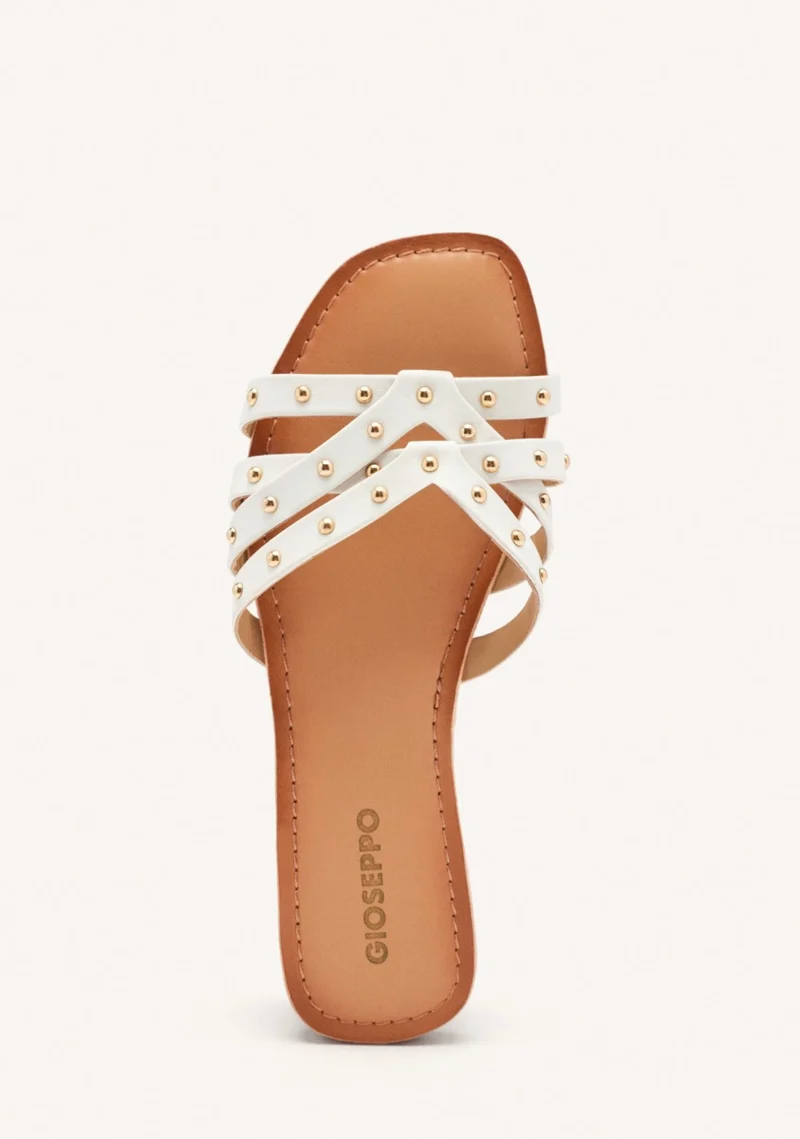FLAT SANDALS WITH RHINESTONE LEATHER HOPEDALE