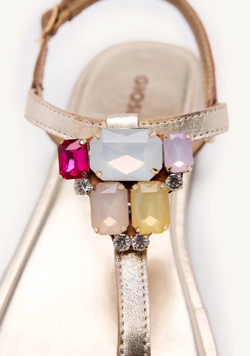 GREEK SANDALS WITH LEATHER BEADS RINDGE