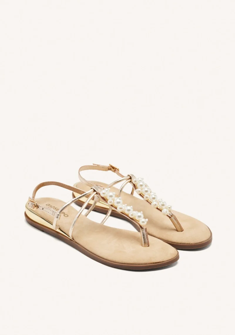 LEATHER PEARL GREEK SANDALS KOSSUTH